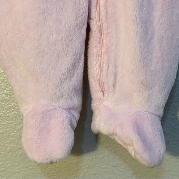 The Children's Place Pink Baby Fuzzy Full Zip Onesie 3-6M. - Picture 9 of 15